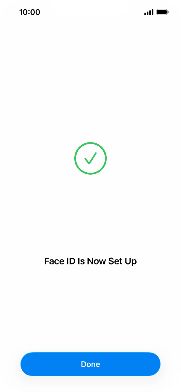 Press Done. If you haven't previously selected a lock code, key in a code of your own choice twice.