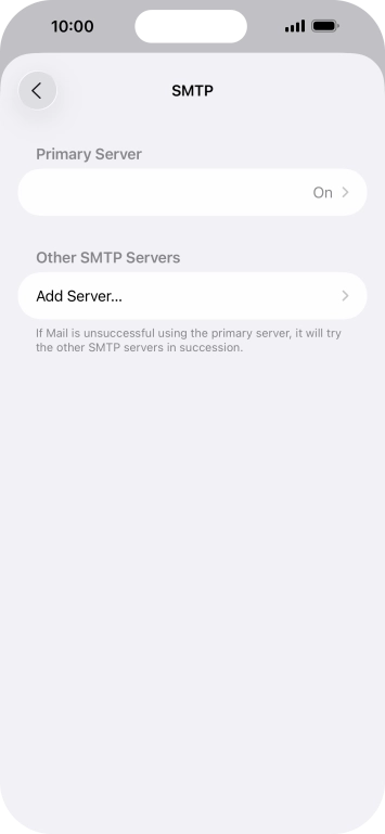 Press the field below 'Primary Server'.