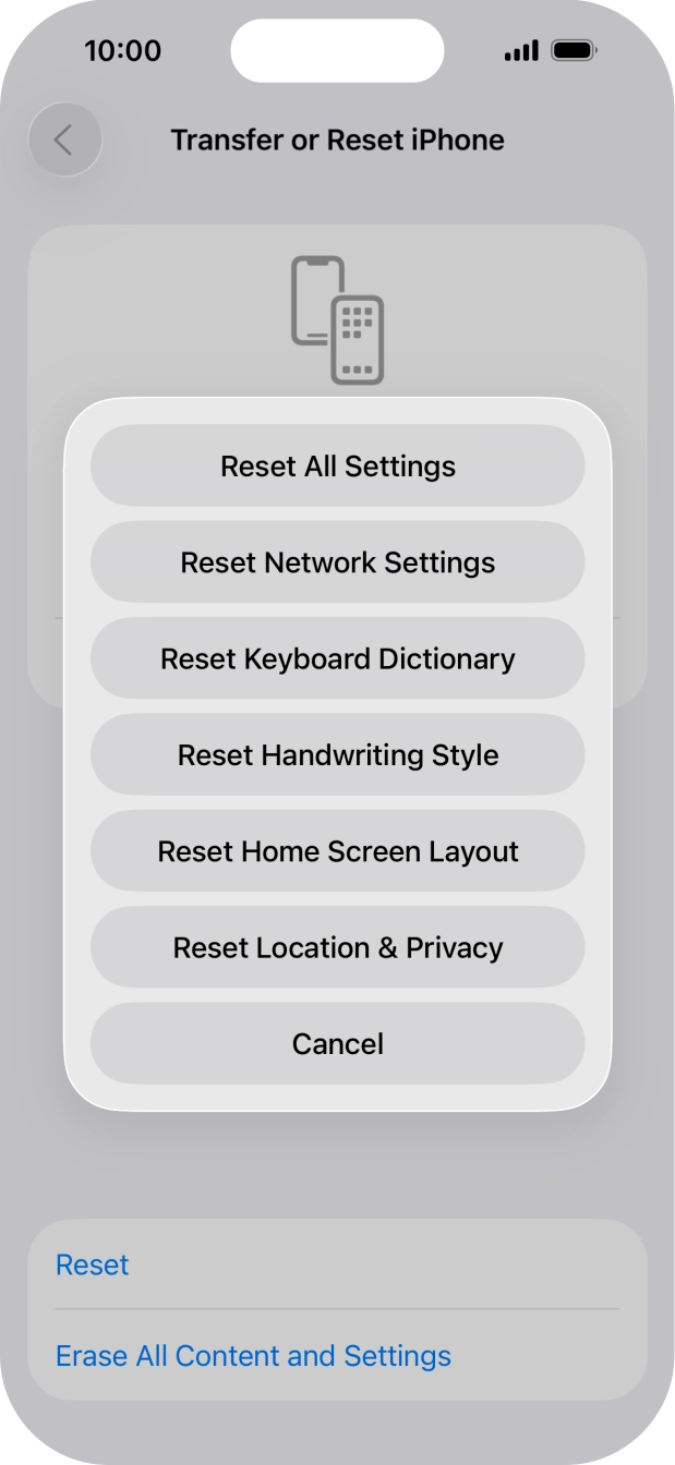 Press Reset Network Settings.