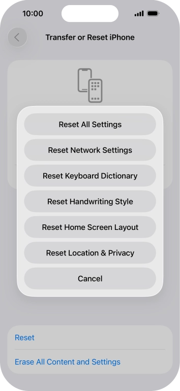 Press Reset Network Settings.