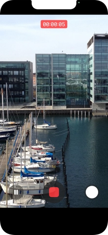 Press the stop icon to stop the recording. Press the stop icon to stop the recording.