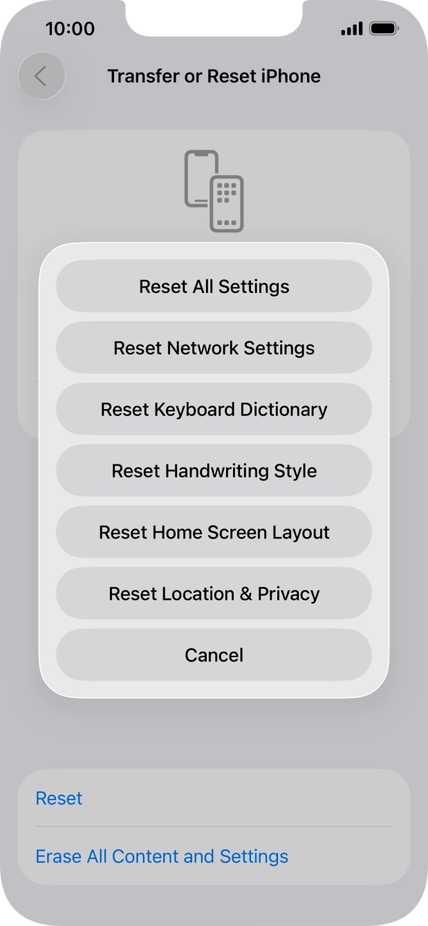 Press Reset Network Settings.