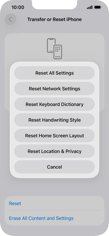 Press Reset Network Settings.