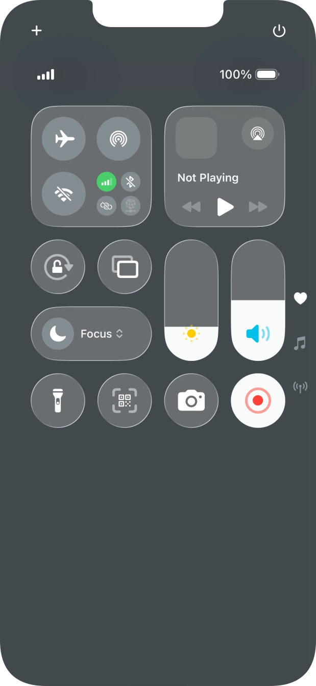 Press the screen recording icon to stop the recording.