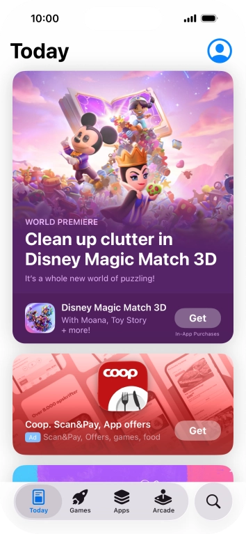 Press the search icon.