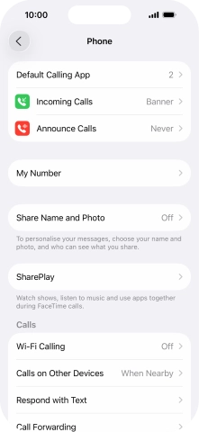 Press Wi-Fi Calling.