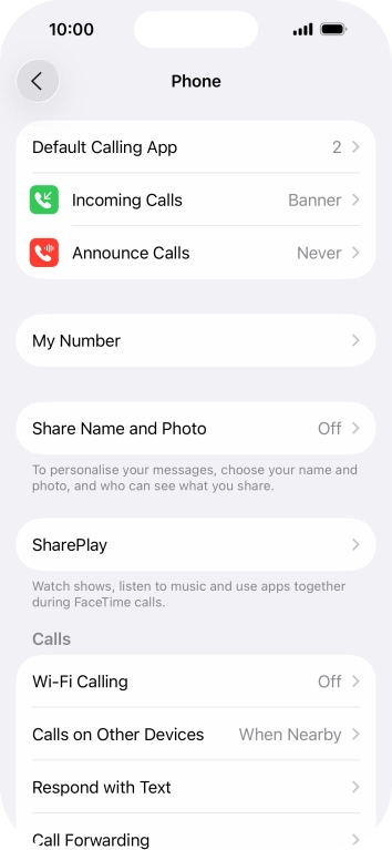 Press Wi-Fi Calling.