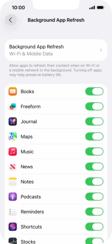 Press Background App Refresh.