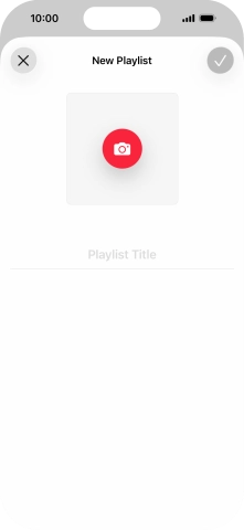 Press the text input field and key in a name for the playlist.