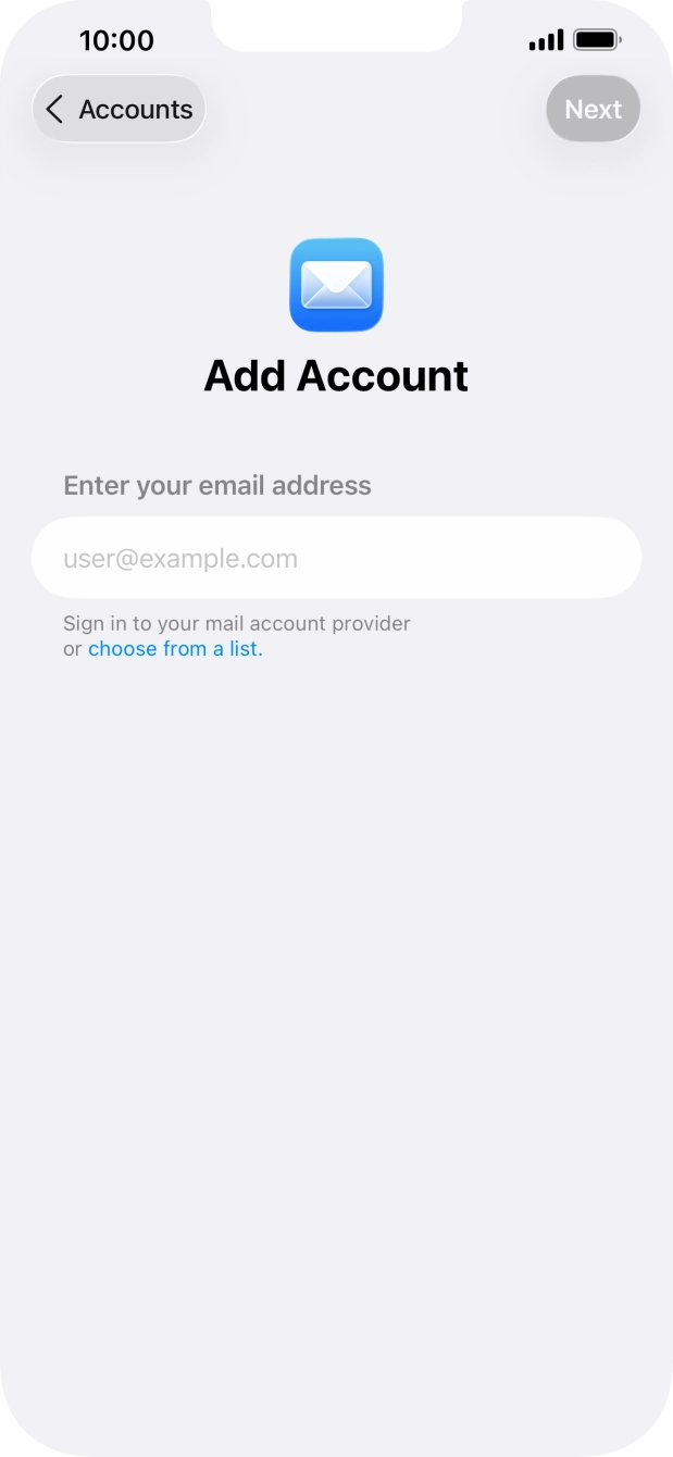 Press the field below 'Enter your email address' and key in your email address. Press the field below 'Enter your email address' and key in your email address.