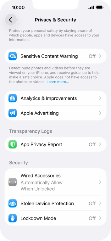 Press App Privacy Report.
