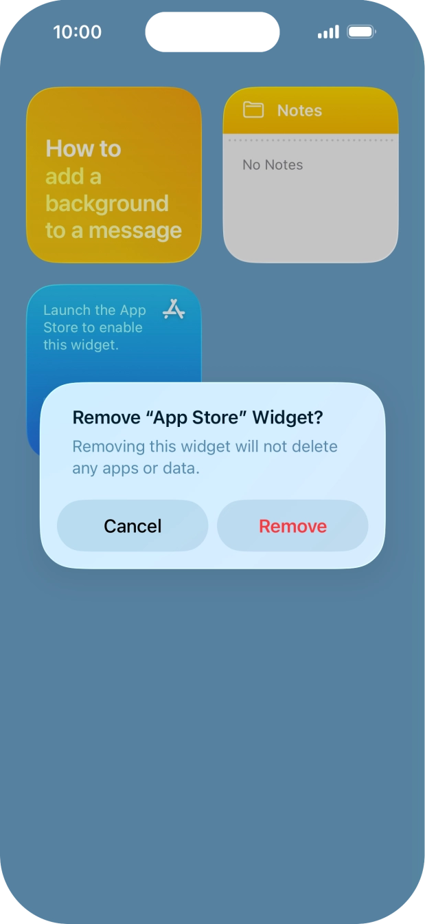Press Remove. Press Remove.