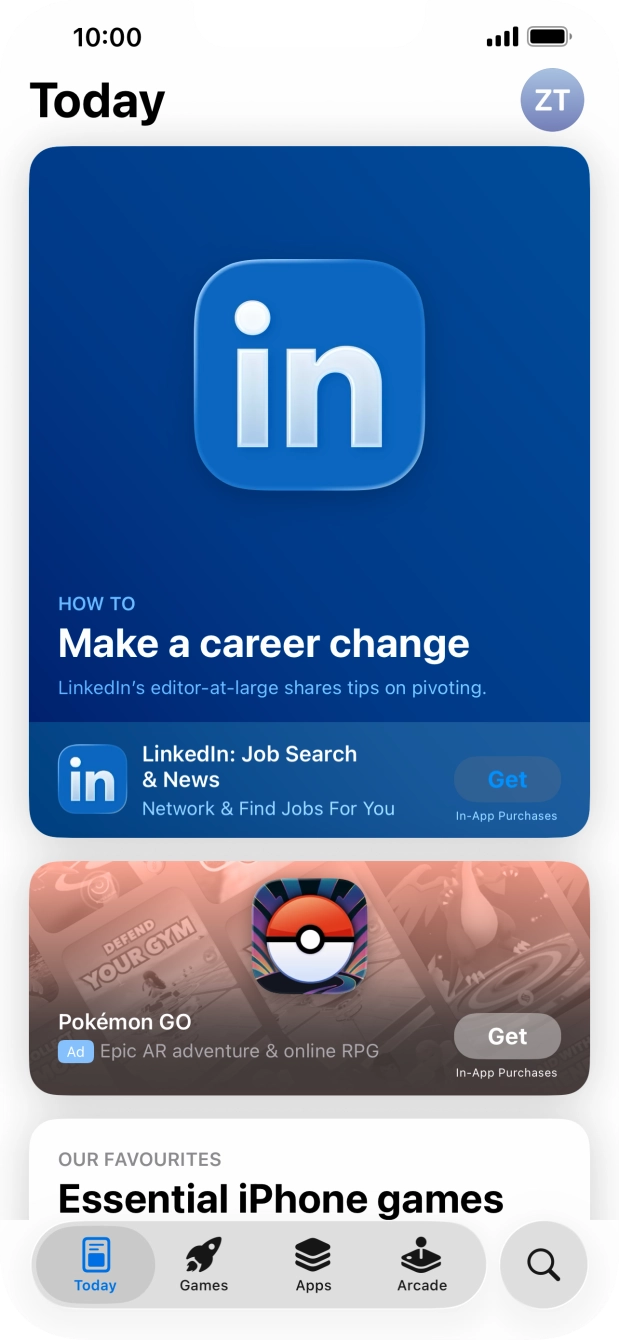 Press the search icon. Press the search icon.
