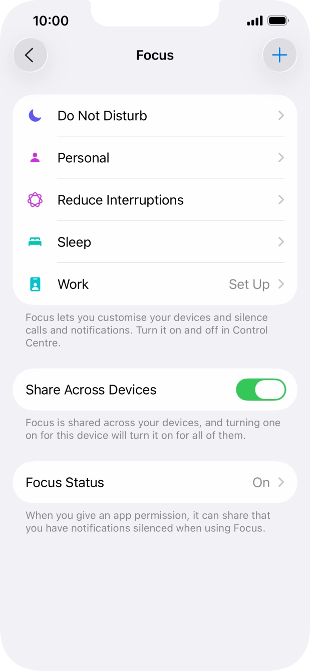 Press Do Not Disturb.