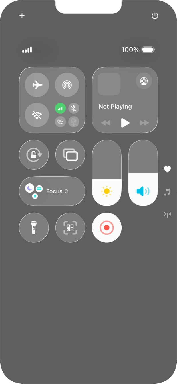 Press the screen recording icon to stop the recording.