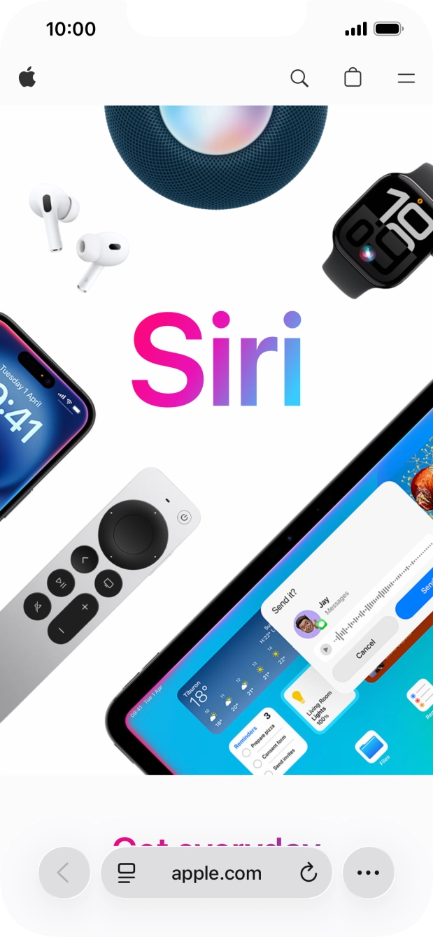 Slide your finger upwards starting from the bottom of the screen to return to the home screen.