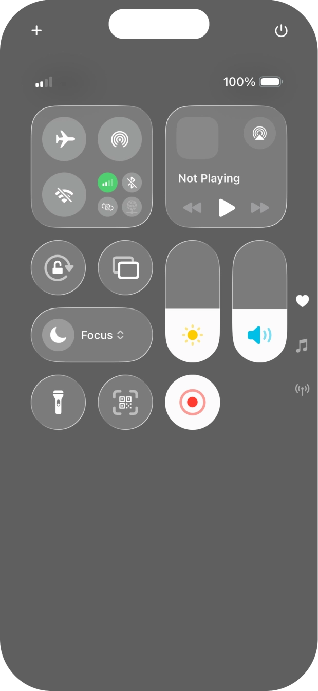 Press the screen recording icon to stop the recording.