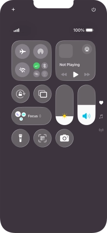 Press the airplane mode icon to turn the function on or off.