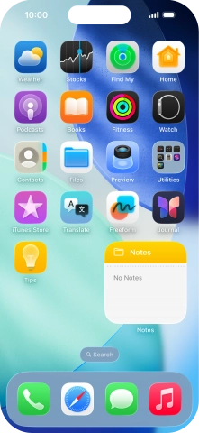 If you're using a Widget Stack: slide up or down on the stack to select the required widget.