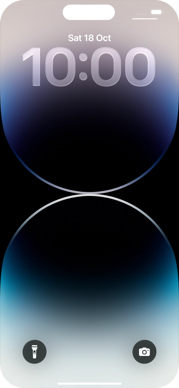 Slide your finger upwards starting from the bottom of the screen.