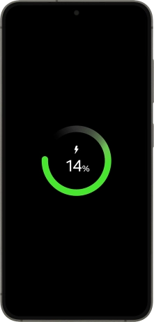 When the battery charging indicator appears on the second device, charging is in progress.