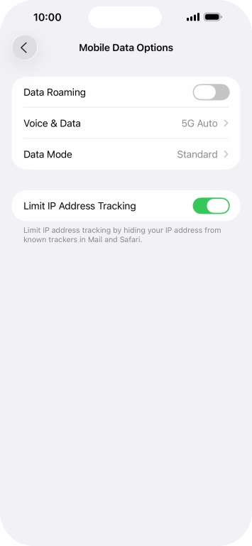 Press Data Mode. Press Data Mode.