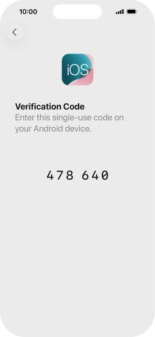 Follow the instructions on the screen and in the 'Move to iOS' app to transfer the content from the Android phone to your phone and set up your phone and prepare it for use.