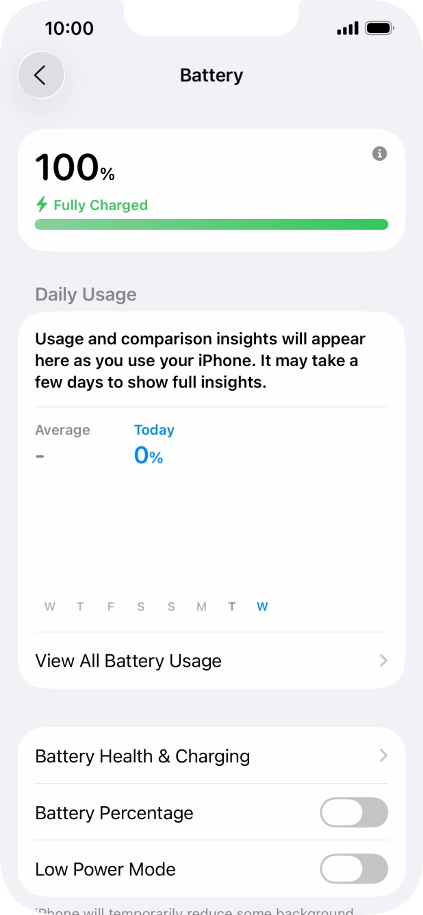 Press the indicator next to 'Low Power Mode' to turn on the function.