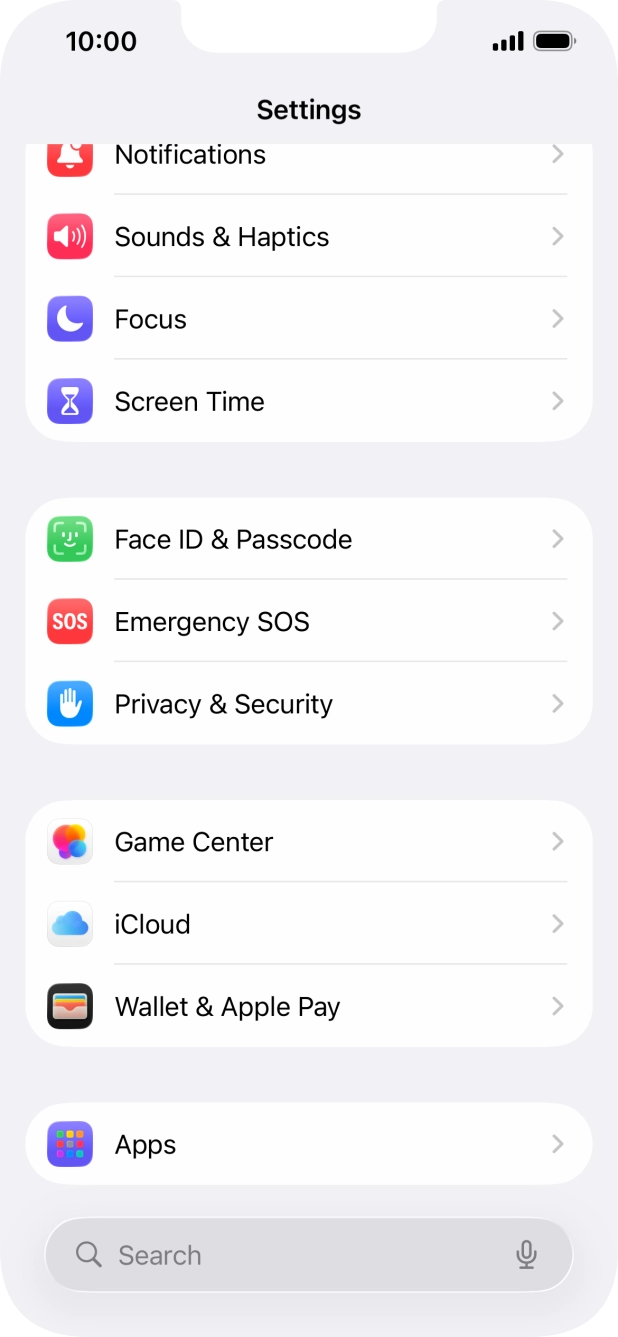 Press Face ID & Passcode. Press Face ID & Passcode.