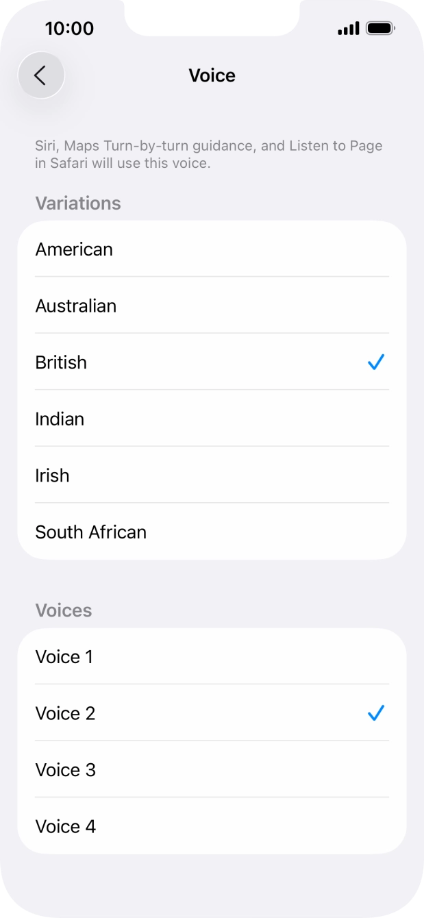 Press the required accent.