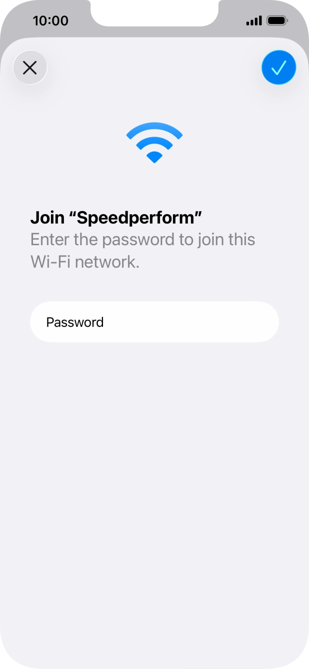 Press the confirm icon. Press the confirm icon.