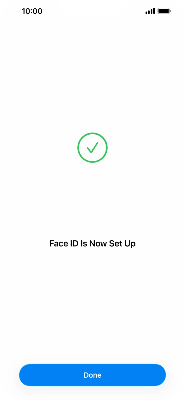 Press Done. If you haven't previously selected a lock code, key in a code of your own choice twice.