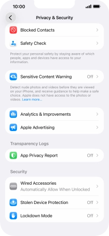 Press App Privacy Report.