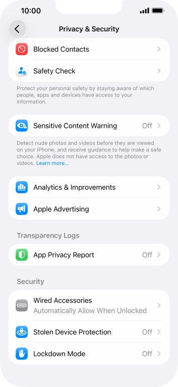 Press App Privacy Report.
