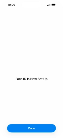 Press Done. If you haven't previously selected a lock code, key in a code of your own choice twice.