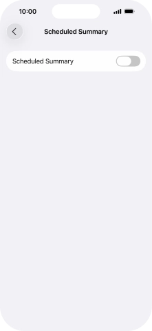 Press the indicator next to 'Scheduled Summary' to turn on the function and follow the instructions on the screen to set the notification summary.
