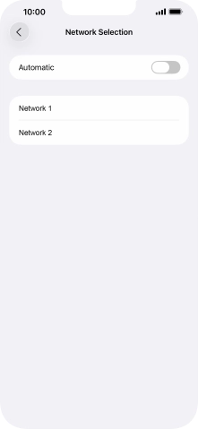 If you turn off the function, press the required network.