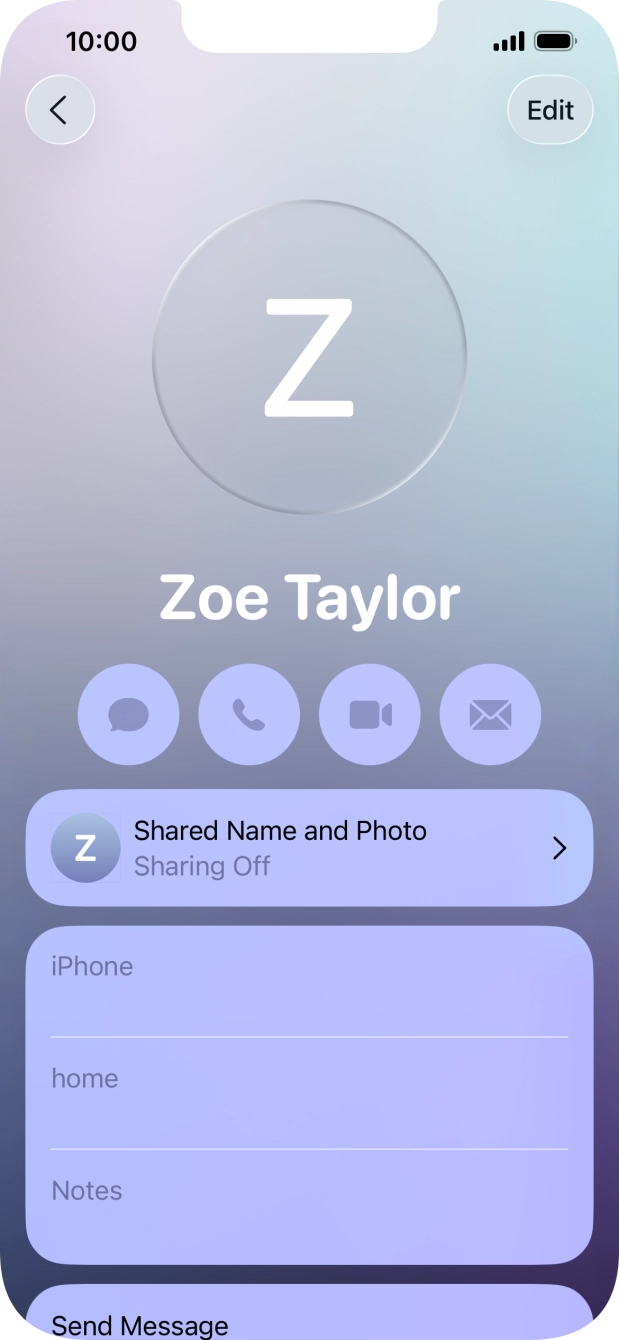 Press Shared Name and Photo. Press Shared Name and Photo.