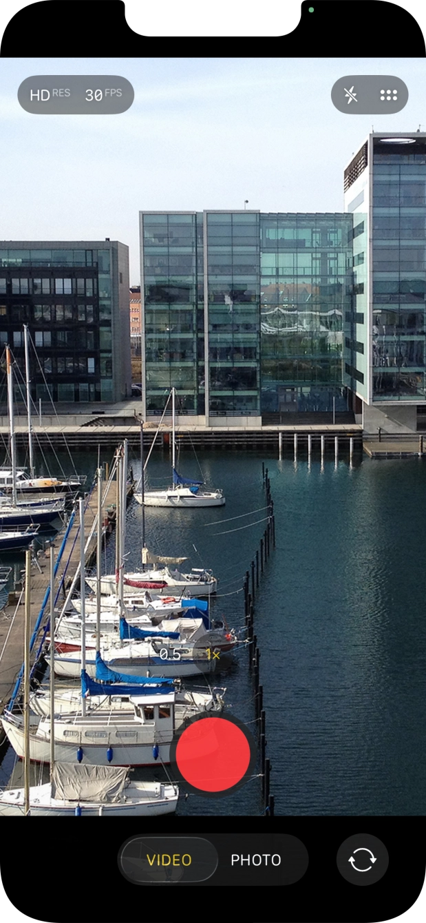 Press the record icon to start recording. Press the record icon to start recording.