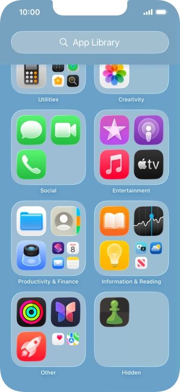 Press and hold the required app.