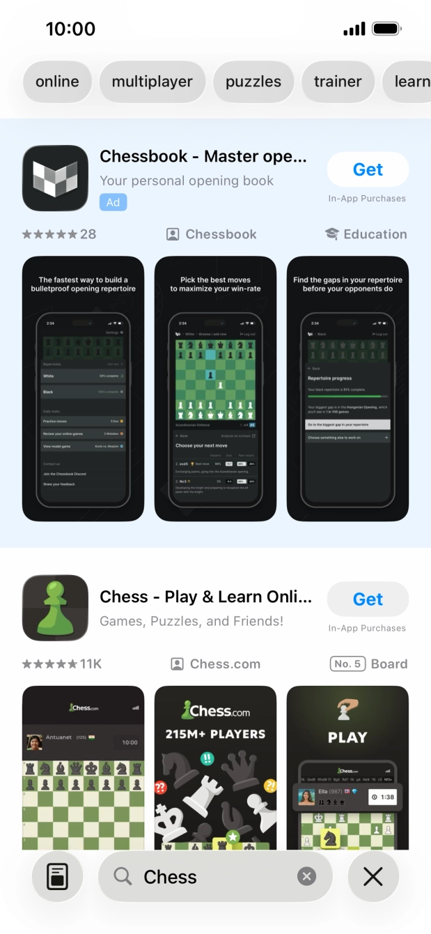 Press the required app.