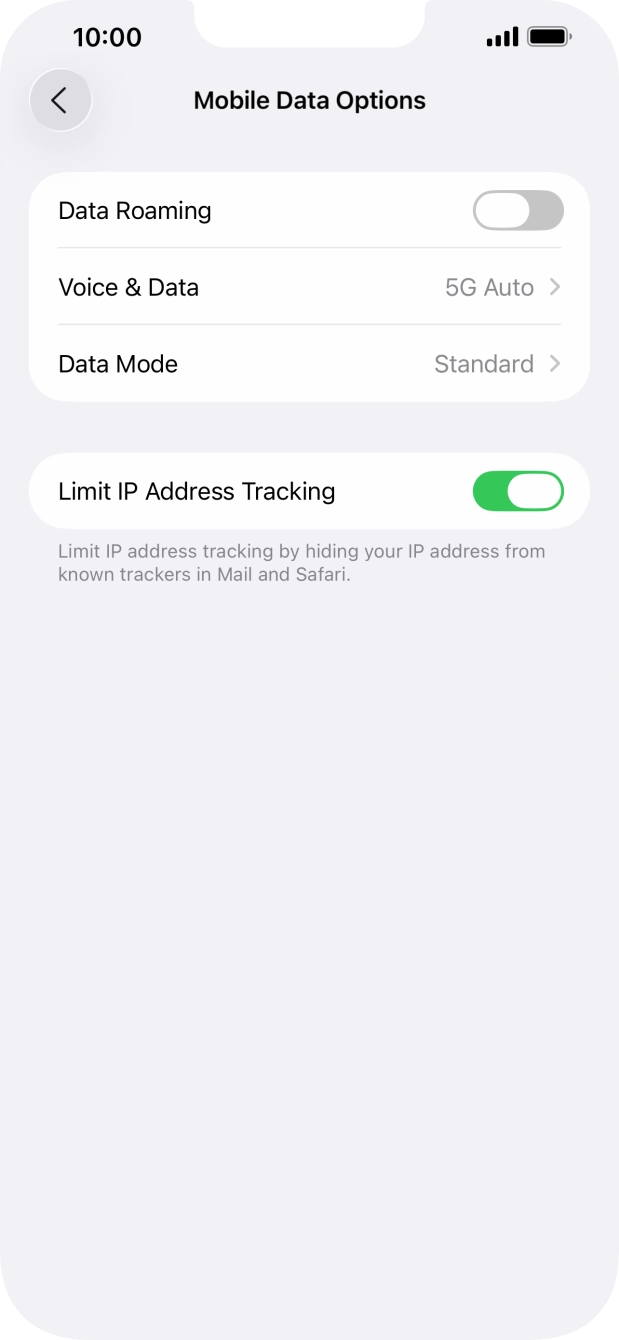Press Data Mode. Press Data Mode.