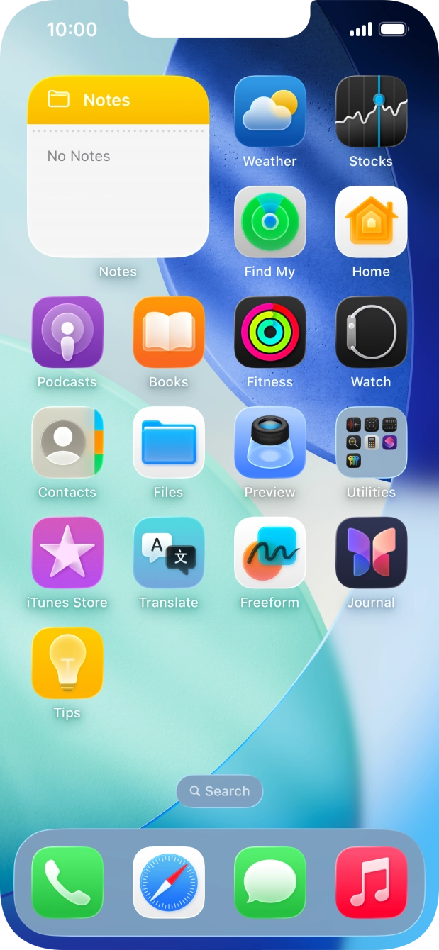 If you're using a Widget Stack: slide up or down on the stack to select the required widget.