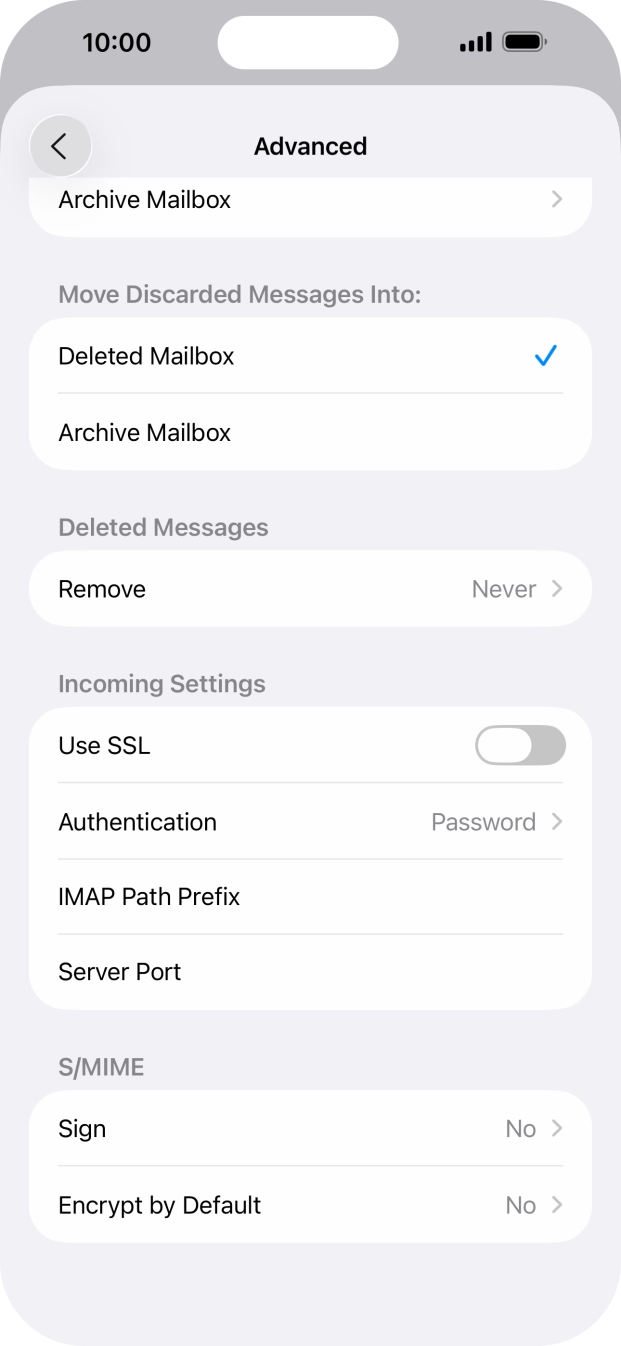 Press the indicator next to 'Use SSL' to turn on the function. Press the indicator next to 'Use SSL' to turn on the function.