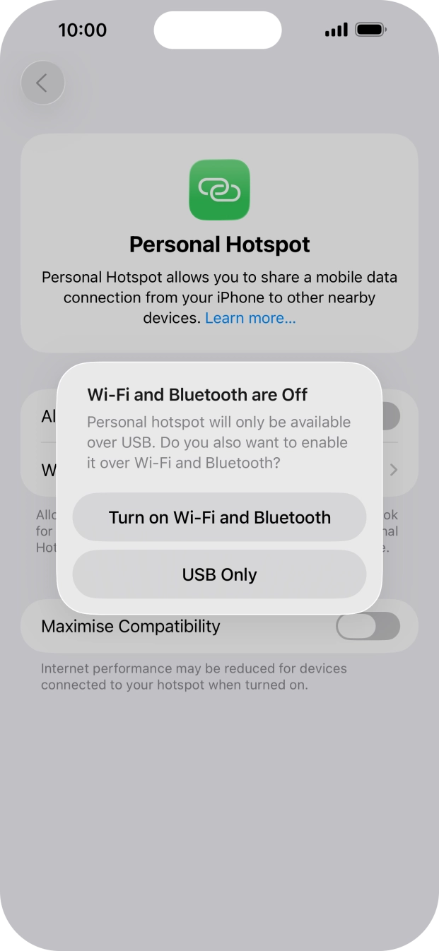 If WiFi is turned off, press Turn on Wi-Fi and Bluetooth.