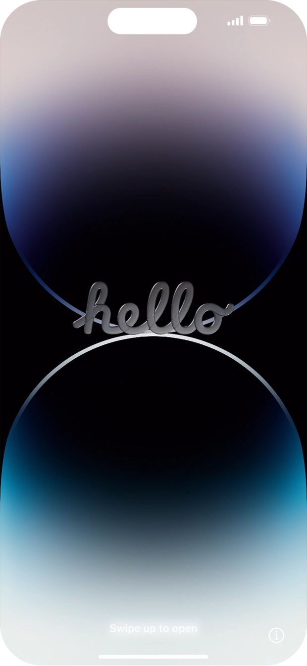 Slide your finger upwards starting from the bottom of the screen.