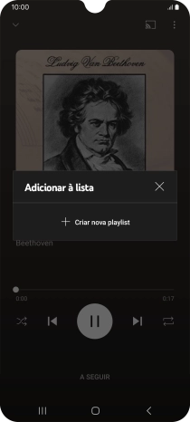 Prima Criar nova playlist.