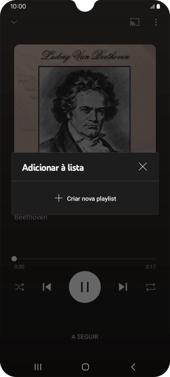 Prima Criar nova playlist.