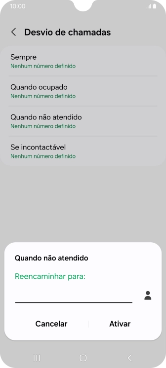Introduza 123 e prima Ativar.