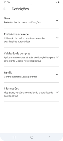 Prima Preferências de rede.